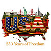 USA 250 Years of Freedom Patriotic