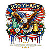 USA 250 Anniversary PNG | Bold Patriotic Eagle Liberty Design