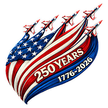 USA 250 Years 1776–2026 Patriotic Jet