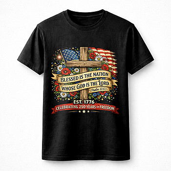 blessed nation png bold christian patriotic cross american flag design