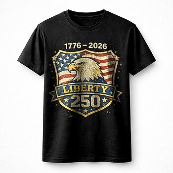 Alternative view of Patriotic Americans Liberty 250 Vintage Eagle Digital