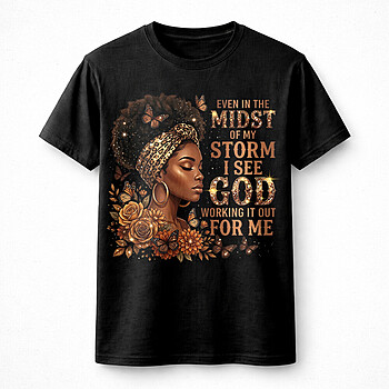 Alternative view of Faith Woman PNG | Bold Christian Inspirational Quote Design