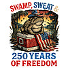 swamp frog png bold funny patriotic 250 years design