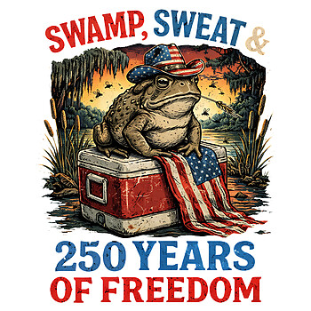 swamp frog png bold funny patriotic 250 years design