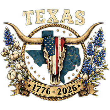 texas longhorn png bold patriotic floral 1776 2026 design
