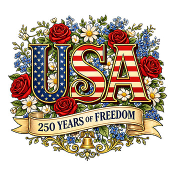 usa 250 floral png bold patriotic flower freedom design