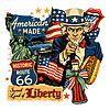 American Made Route 66 Patriotic Uncle Sam Vintage USA