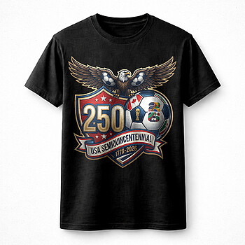 Alternative view of Best usa semiquincentennial 250 soccer png – Premium Patriotic Football Graphic