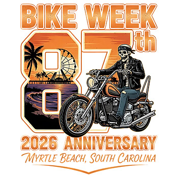 myrtle beach bike week 2026 png skeleton biker anniversary beach design