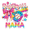 baseball mama png colorful