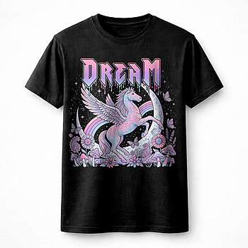 Alternative view of Dream Unicorn PNG, Pastel Fantasy Aesthetic Moon Rainbow Cute Design