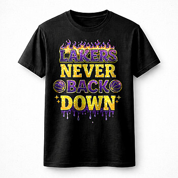 Alternative view of Bold never back down basketball png – Motivational Sports Graphic