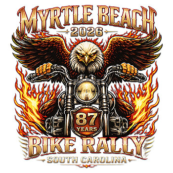 myrtle beach bike rally 87 years 2026 png eagle biker motorcycle fire design