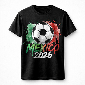 Alternative view of Best mexico 2026 soccer png – Classic Football Fan Graphic