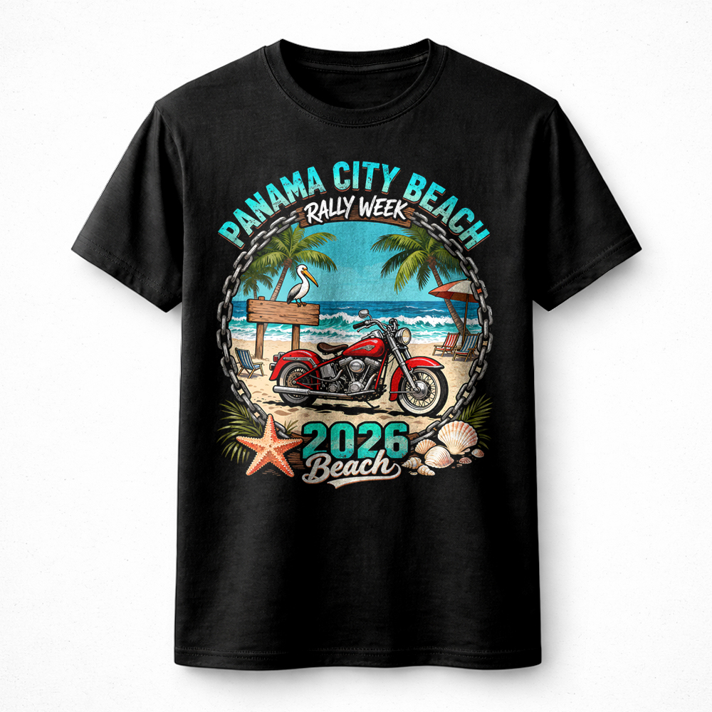 Bold Panama City Beach Rally Week 2026 PNG, Motorcycle Biker Beach Design - Image 2