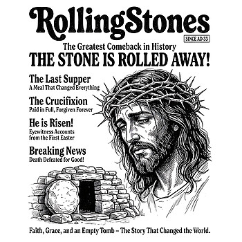 the stone is rolled away easter png jesus empty tomb resurrection design