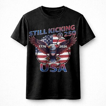 Alternative view of Best usa still kicking 250 soccer png – Vintage Patriotic Football Graphic