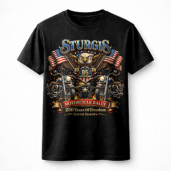Alternative view of Best Sturgis Freedom Motorcycle Rally 2026 PNG Epic Eagle USA Biker Design