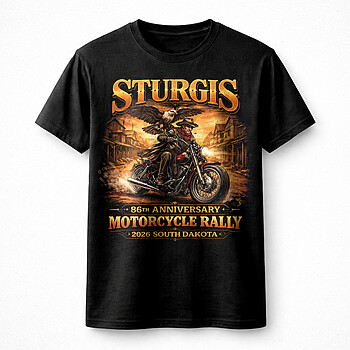 Alternative view of Best Sturgis Motorcycle Rally 86th 2026 PNG Biker Western Eagle Design