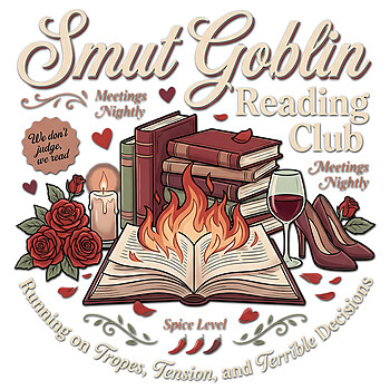 smut goblin reading club png spicy romance book lover aesthetic design
