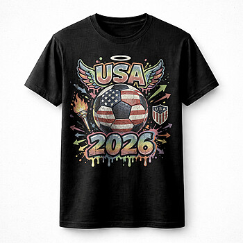 Alternative view of Bold usa 2026 soccer png – Stunning Patriotic Football Graphic