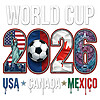 Premium vintage design of the 2026 World Cup USA Canada Mexico PNG featuring cultural landmarks, flags, and a soccer ball.