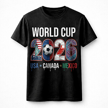 Alternative view of Best world cup 2026 usa canada mexico png – Vintage Soccer Fan Graphic