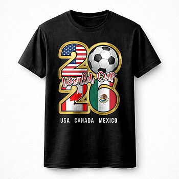 Alternative view of Best world cup 2026 usa canada mexico soccer png – Classic Football Fan Design