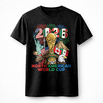 Alternative view of Best North American World Cup 2026 PNG – Stunning Trophy Soccer Graphic