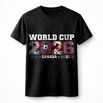 Alternative view of Best World Cup 2026 USA Canada Mexico PNG – Premium Soccer Fan Graphic