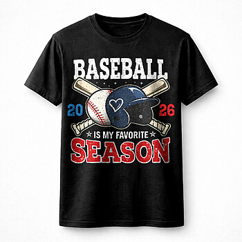Alternative view of Baseball Favorite Season 2026 PNG | Ultimate Retro Sports File