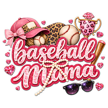 Baseball Mama Coquette PNG | Ultimate Pink Sports File
