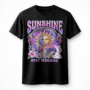 Alternative view of Celestial Sunshine PNG - Ultimate Mystical Moon Design