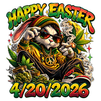 happy easter 420 bunny png funny retro rabbit sunglasses 420 holiday design