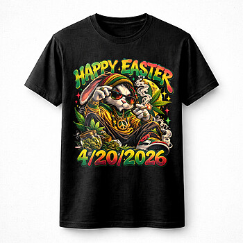 Alternative view of Best Happy Easter 420 Bunny PNG, Funny Retro Easter Rabbit 420 Holiday Design