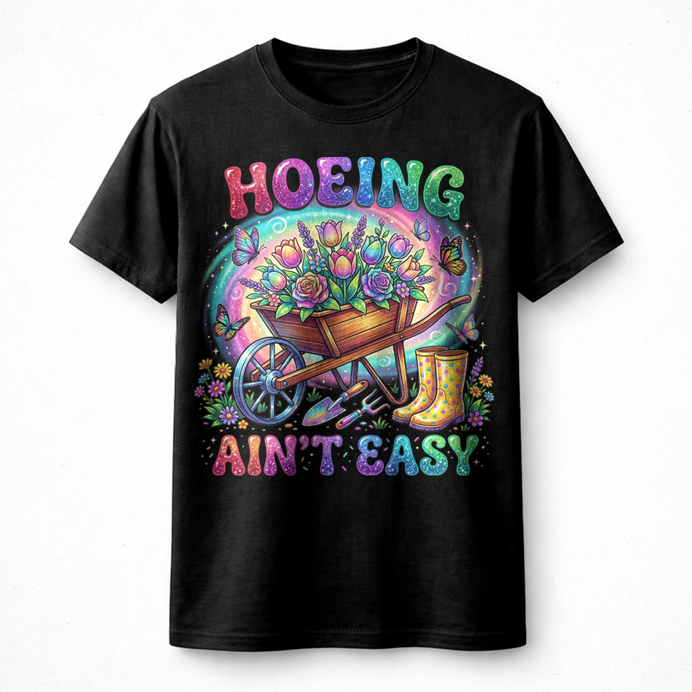 Hoeing Aint Easy PNG | Hilarious Retro Gardening Art - Image 2