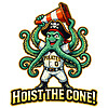 Funny octopus pirate cone png