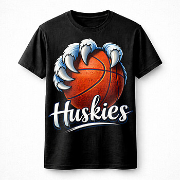 Alternative view of Bold husky basketball claws png – Powerful Animal Sports Graphic