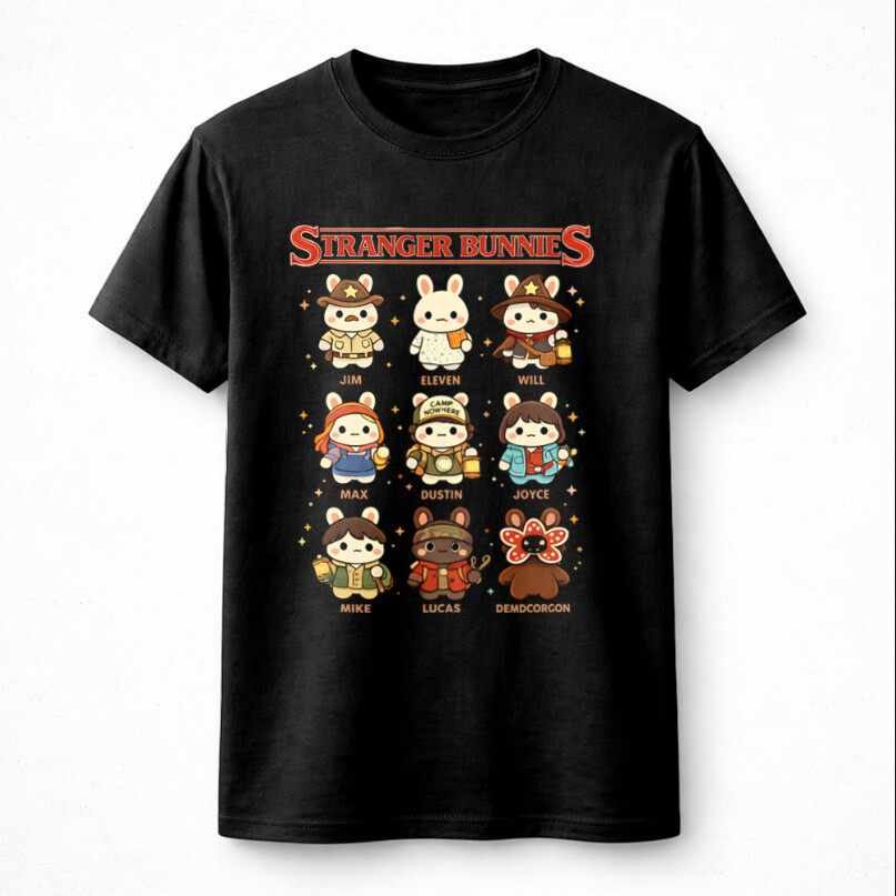 Bold Cute Bunny Adventure Crew Png – Adorable Character Graphic - Image 2