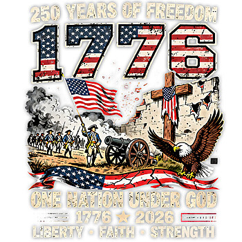 250 years of freedom 1776 2026 png patriotic eagle american flag independence design