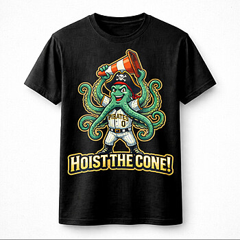 Alternative view of Bold funny octopus pirate cone png – Hilarious Sea Creature Graphic