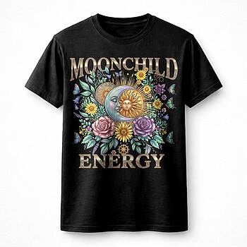 Alternative view of Moonchild Energy PNG | Stunning Vintage Celestial Art