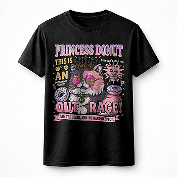 Alternative view of Princess Donut Quotes PNG | 90s Bootleg Graphic Tee File