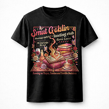 Alternative view of Smut Goblin Reading Club PNG | Stunning Bookish Art
