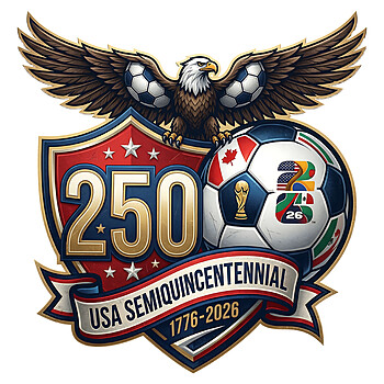 Discover this epic USA 250 Soccer Eagle PNG featuring a patriotic bald eagle and vintage shield design for POD merchandise