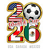 Premium World Cup 2026 USA Canada Mexico PNG digital design for soccer apparel and merchandise.