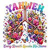 Colorful watercolor yahweh floral lungs png showing botanical branches and vibrant flowers for POD crafting.