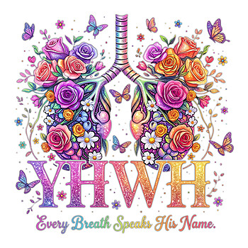 Luminous yhwh iridescent floral lungs png with glowing orchids and heavenly butterflies