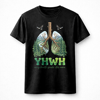 Alternative view of YHWH Tree Roots Lungs PNG: Stunning Retro Faith Sublimation