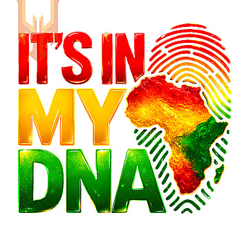 A powerful graphic showing the continent merged with a fingerprint, beautifully rendered in this african dna map png design.